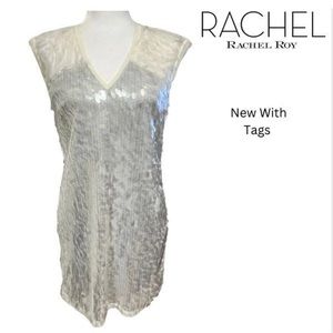 RACHEL ROY Liquid Pialette Sequin Shift Dress Sz XL NWT
